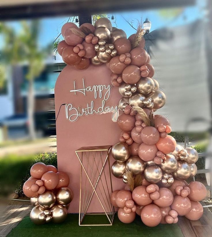 Rose Gold Birthday Home Decor